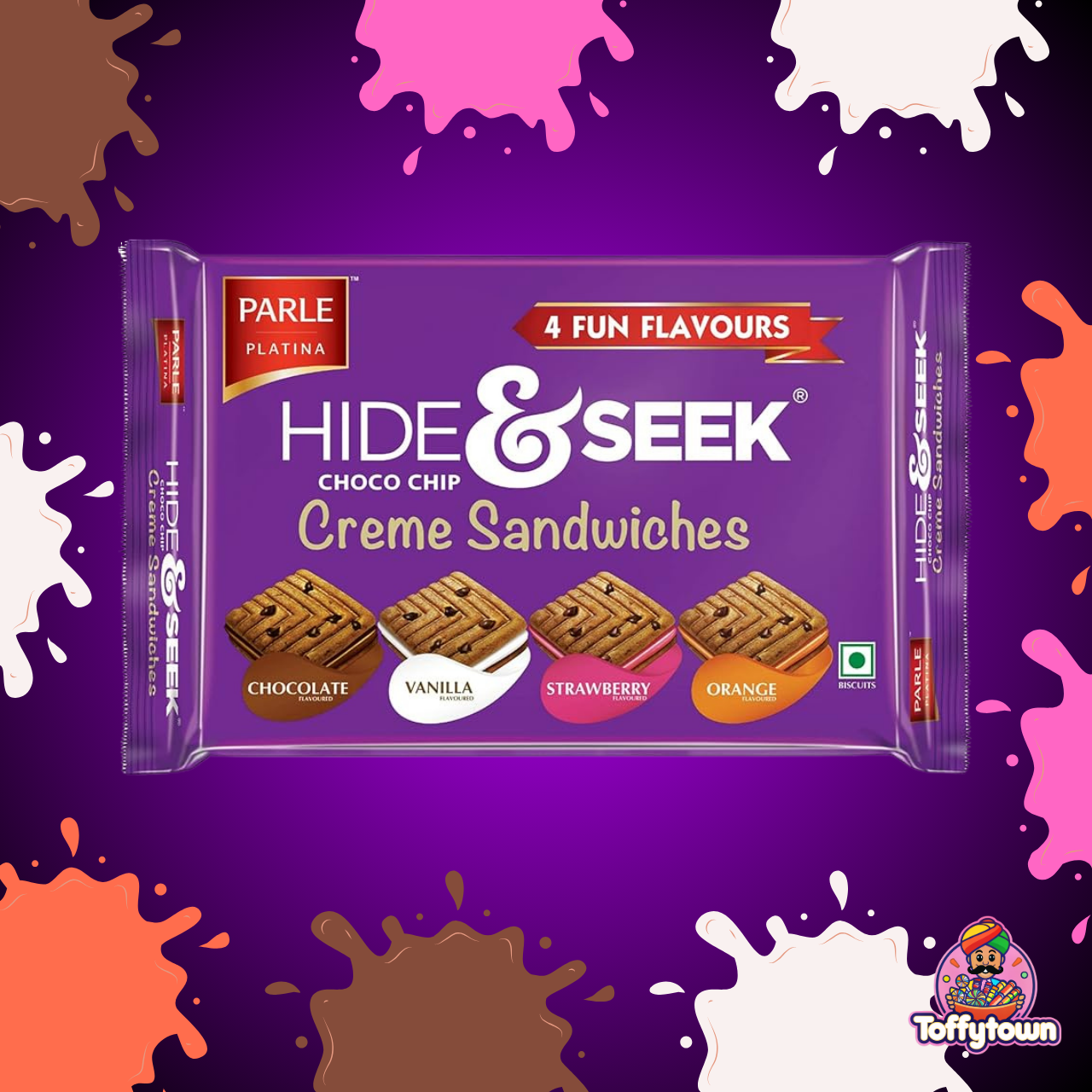 Parle Hide and Seek chocochip creme sandwich | Family pack | Toffytown