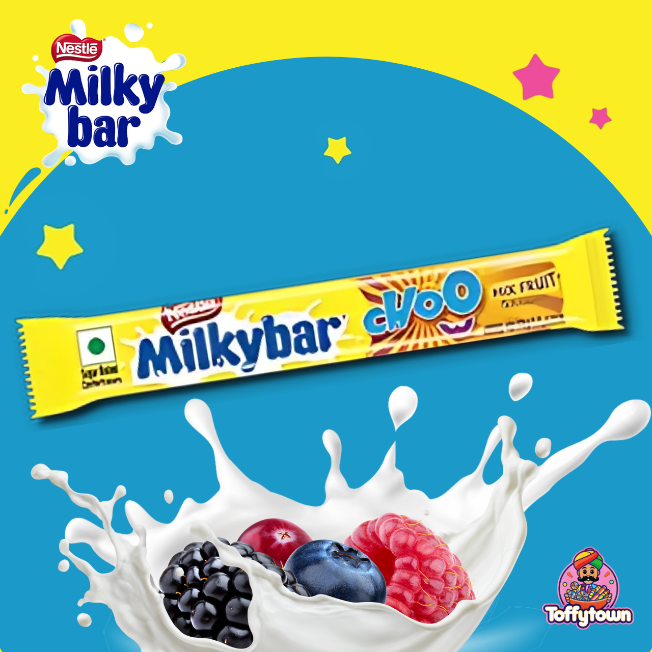 Milky Bar Choo Mixed Fruit | Pack of 3 | Toffytown