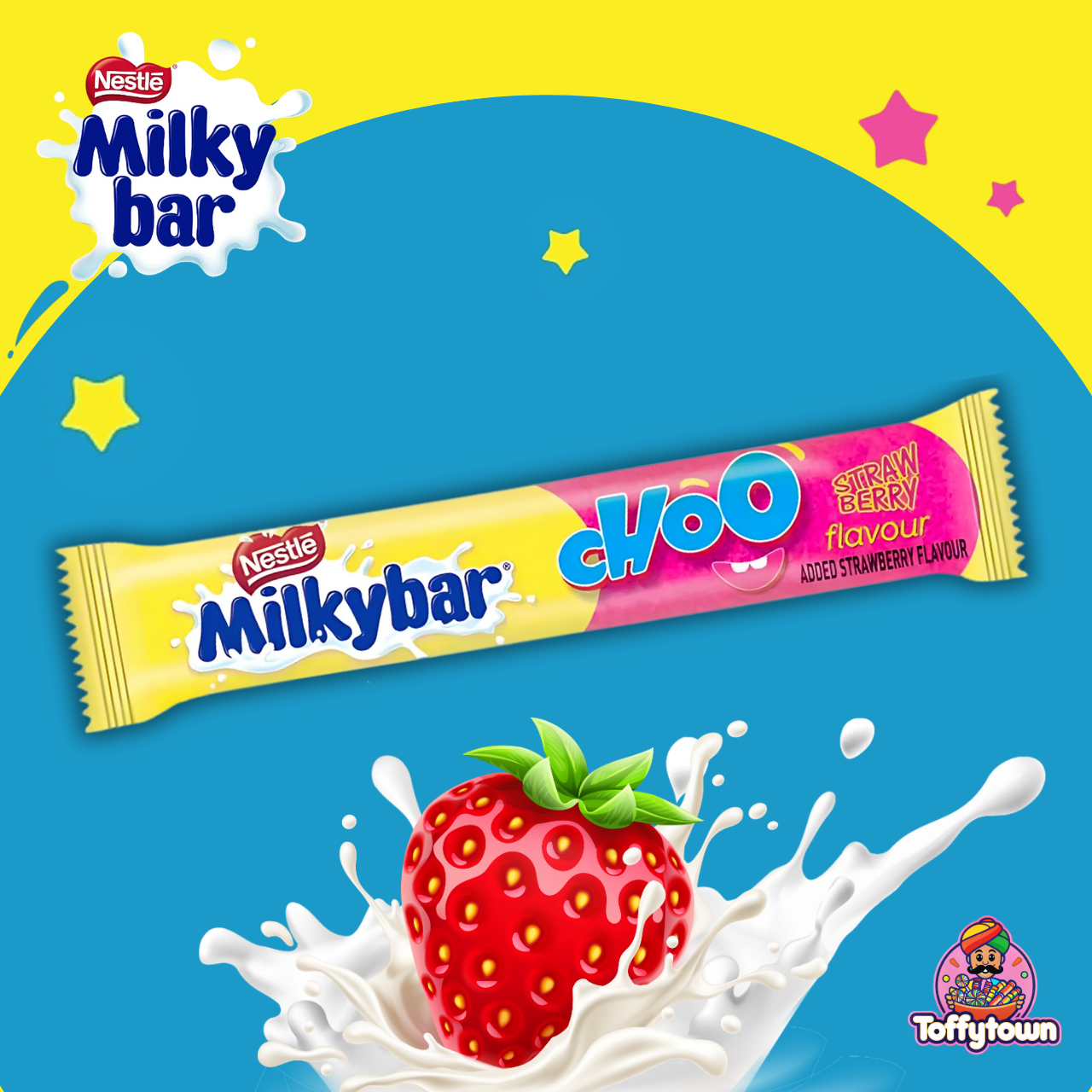 Milky Bar Choo Strawberry | Pack of 3 | Toffytown