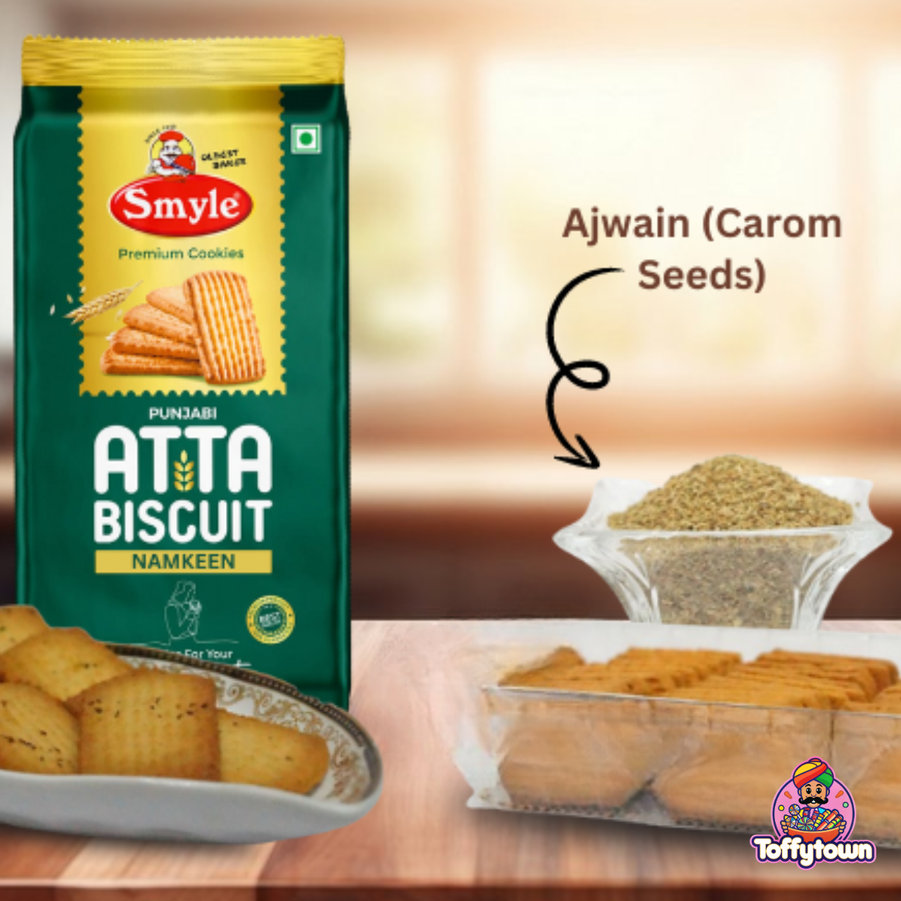 Namkeen Atta Biscuits | 700g | Toffytown